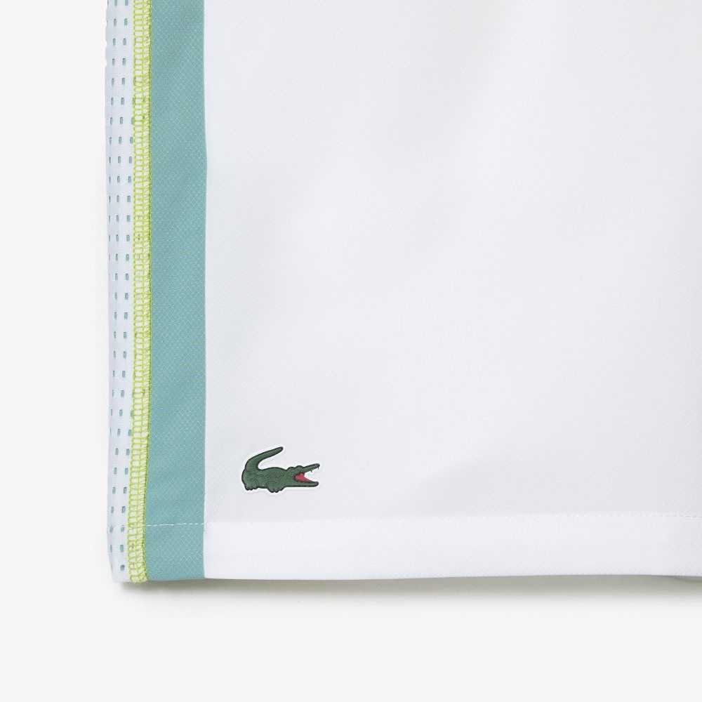 Lacoste Recycled Polyester Tenis Blancas Verde Amarillo | 5120-EPKQZ