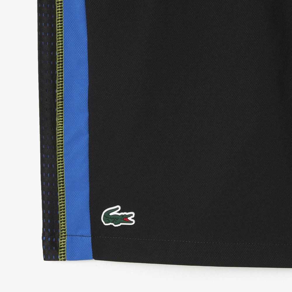 Lacoste Recycled Polyester Tenis Negras Azules Amarillo | 8157-CTRXP