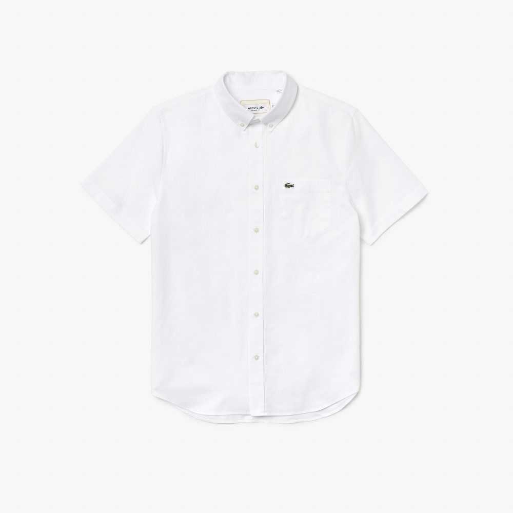 Lacoste Regular Fit Algodon Blancas | 3862-NRKSA