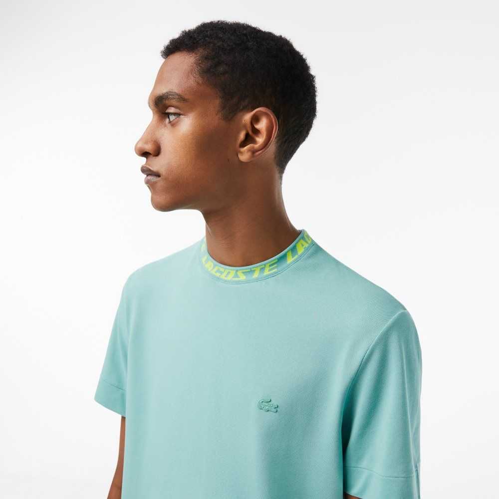 Lacoste Regular Fit Branded Collar Verde Menta | 6398-TEVGS