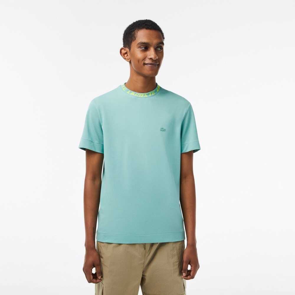 Lacoste Regular Fit Branded Collar Verde Menta | 6398-TEVGS