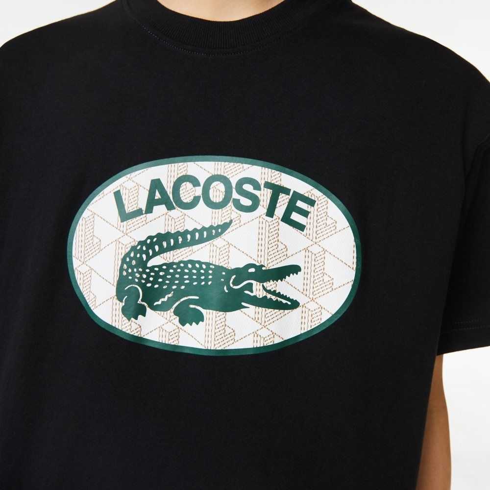 Lacoste Regular Fit Branded Monogram Print Negras | 3681-HLGAW