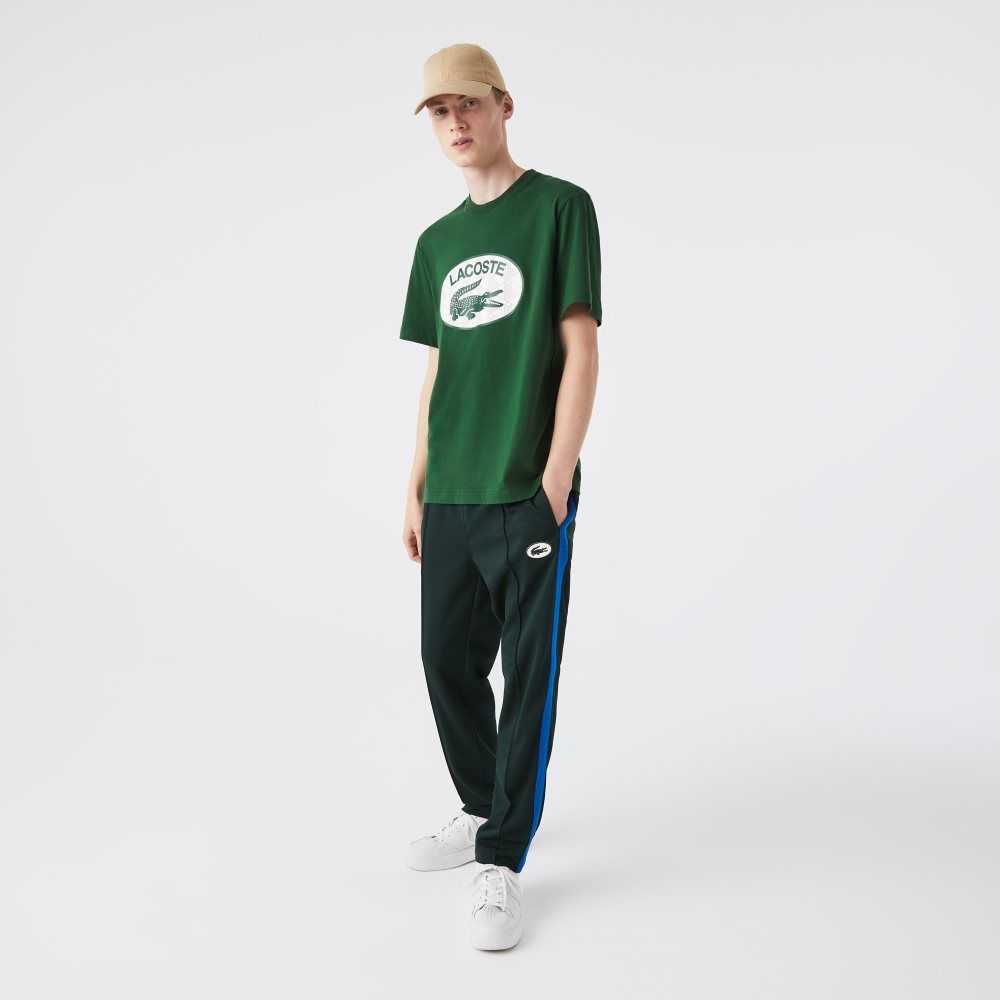 Lacoste Regular Fit Branded Monogram Print Verde | 5746-JCEQK