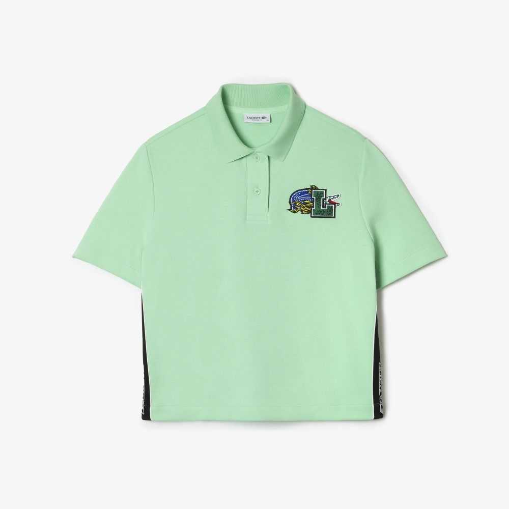 Lacoste Regular Fit Comic Badge Verde Claro | 5367-PEKUQ