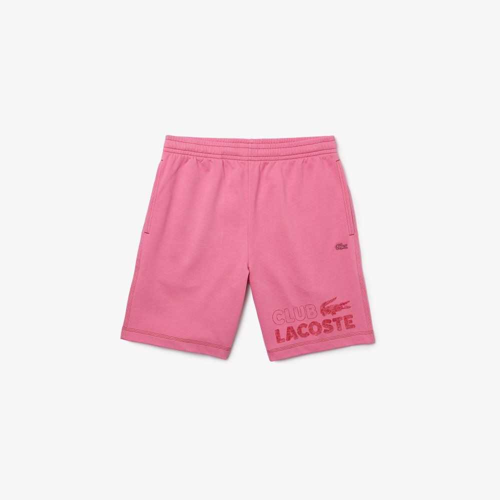 Lacoste Regular Fit Contrast Branding Fleece Rosas | 1538-MZFRB