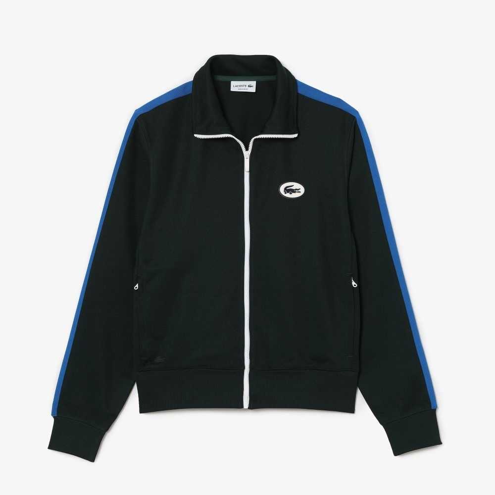 Lacoste Regular Fit High-Neck Pique Zip Verde | 0376-SPJRC