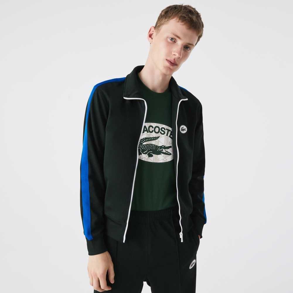 Lacoste Regular Fit High-Neck Pique Zip Verde | 0376-SPJRC