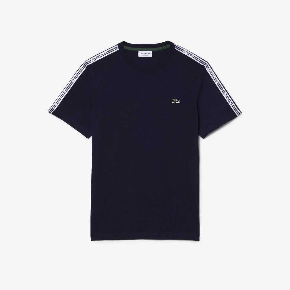 Lacoste Regular Fit Logo Stripe Azul Marino Azules | 0539-FPGDC