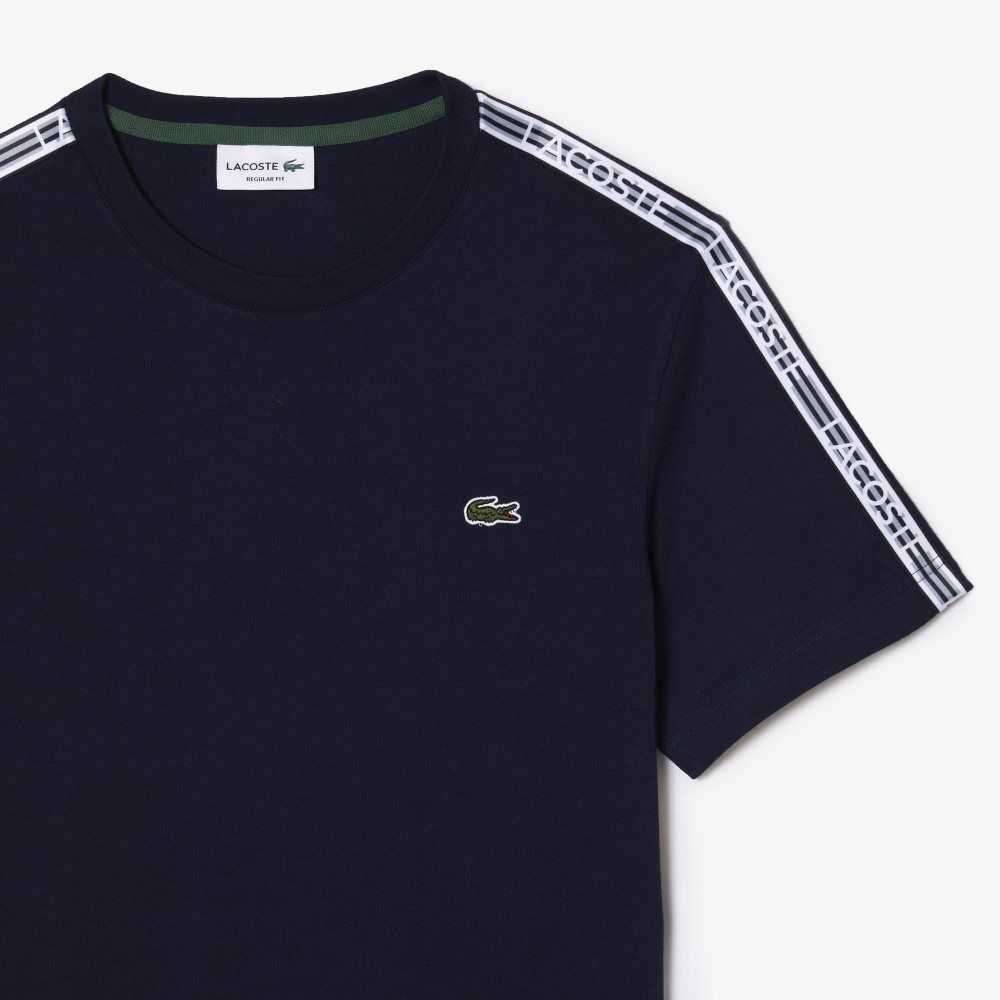 Lacoste Regular Fit Logo Stripe Azul Marino Azules | 0539-FPGDC