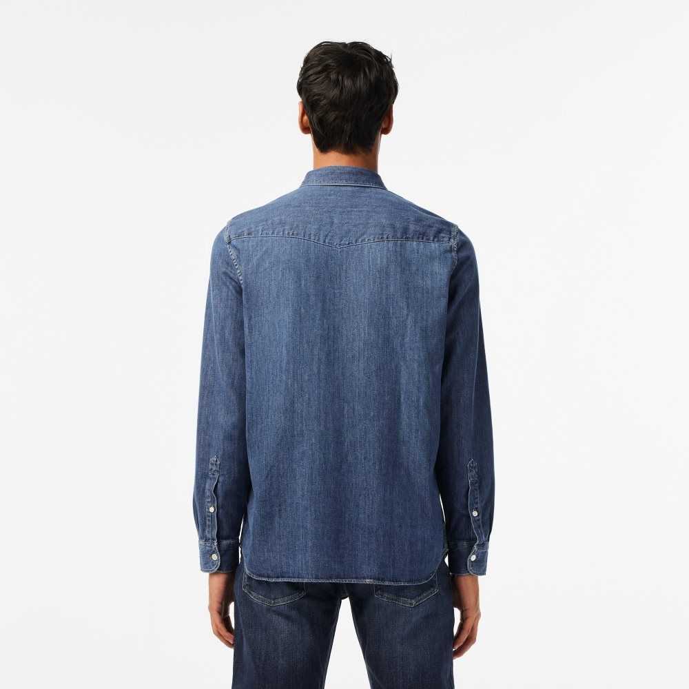 Lacoste Regular Fit Organic Algodon Denim Azules | 8927-QIPYG