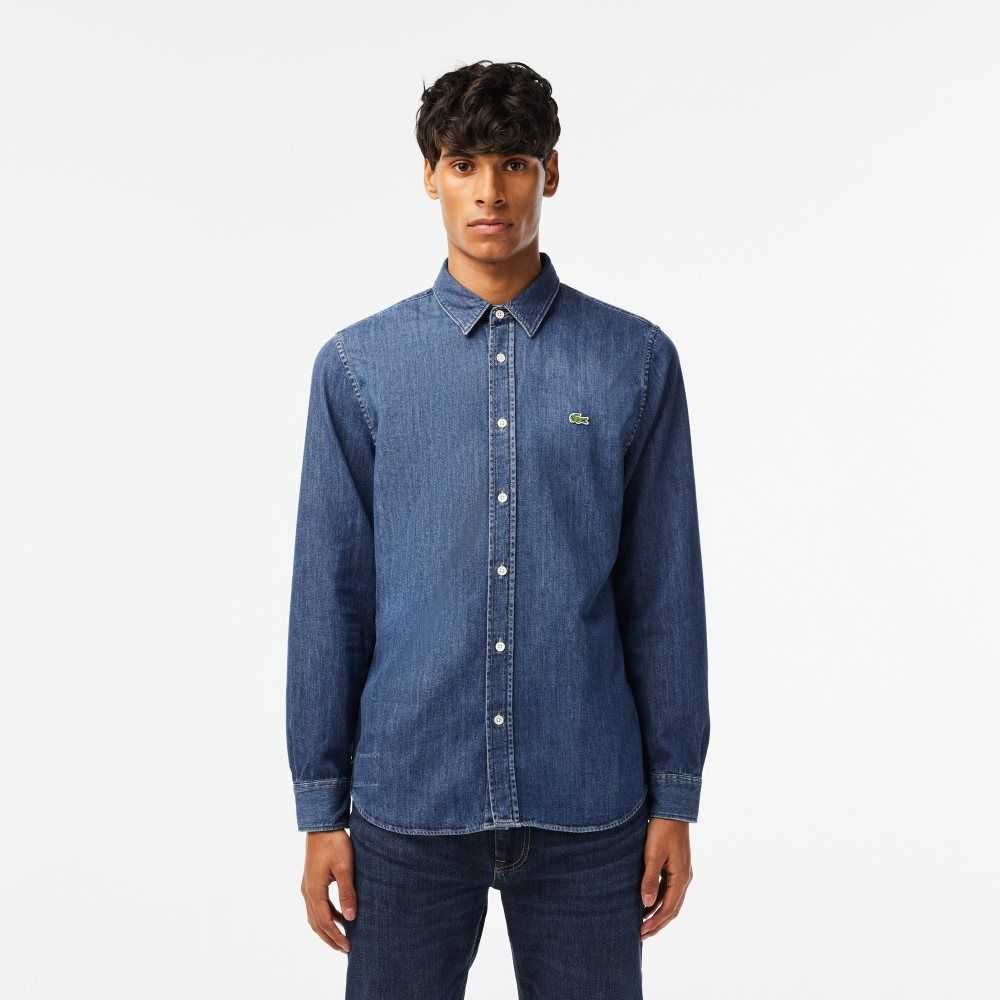 Lacoste Regular Fit Organic Algodon Denim Azules | 8927-QIPYG