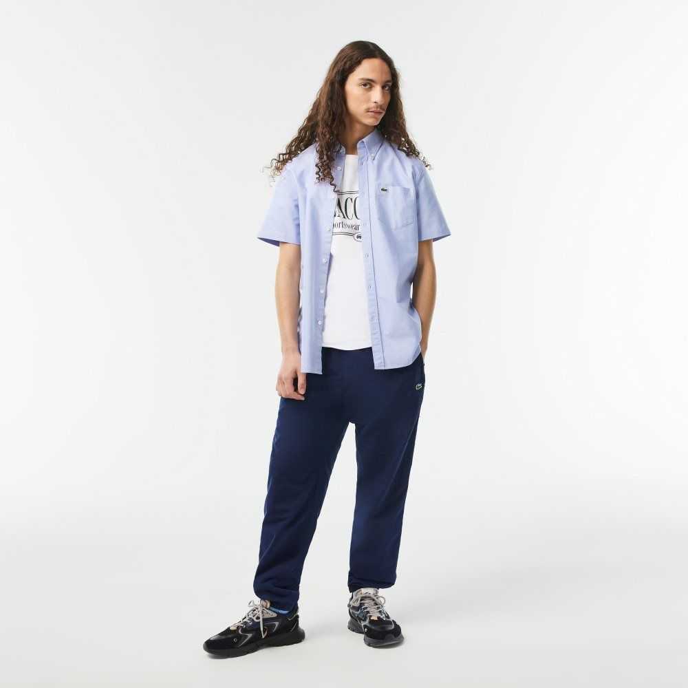 Lacoste Regular Fit Oxford Algodon Azules | 1740-AWYEQ