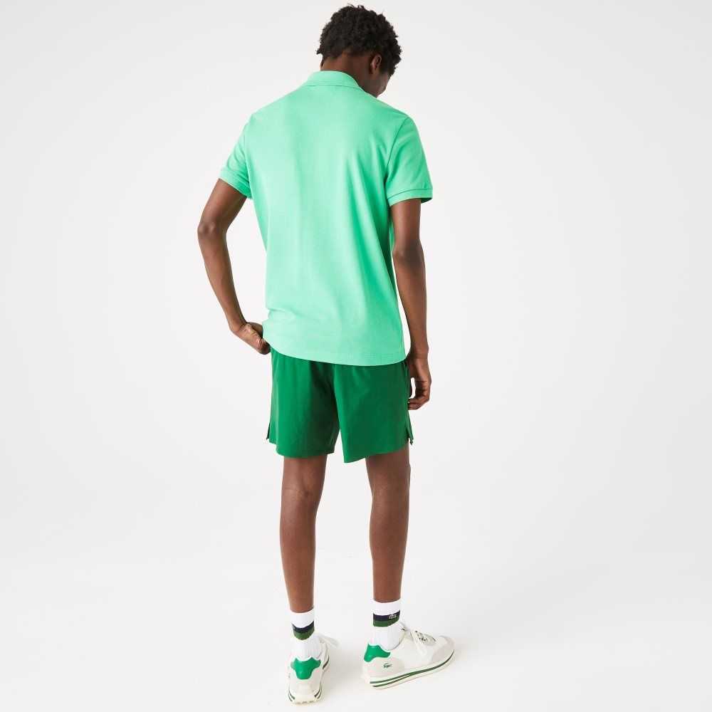 Lacoste Regular Fit Signature Algodon Pique Verde | 5924-PHUTO