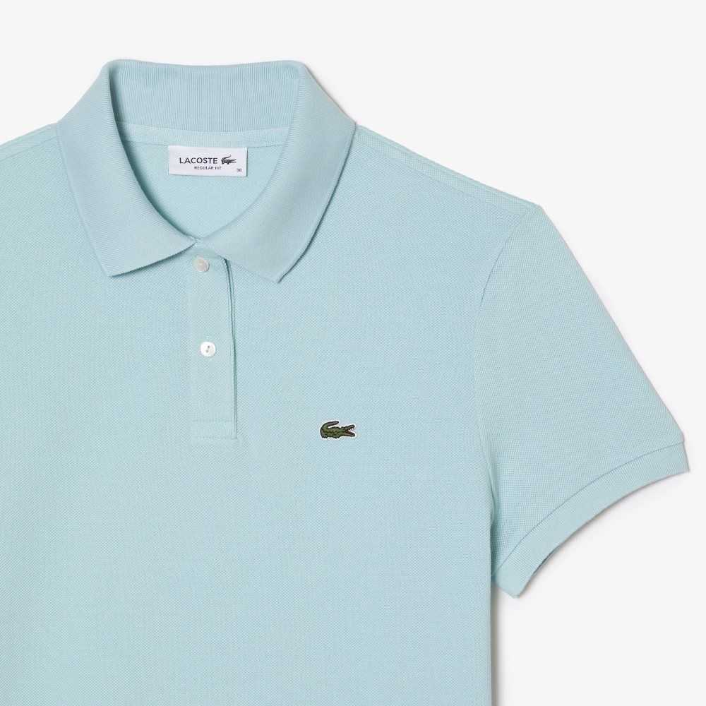 Lacoste Regular Fit Soft Algodon Petit Pique Verde Menta | 2401-TBJMU