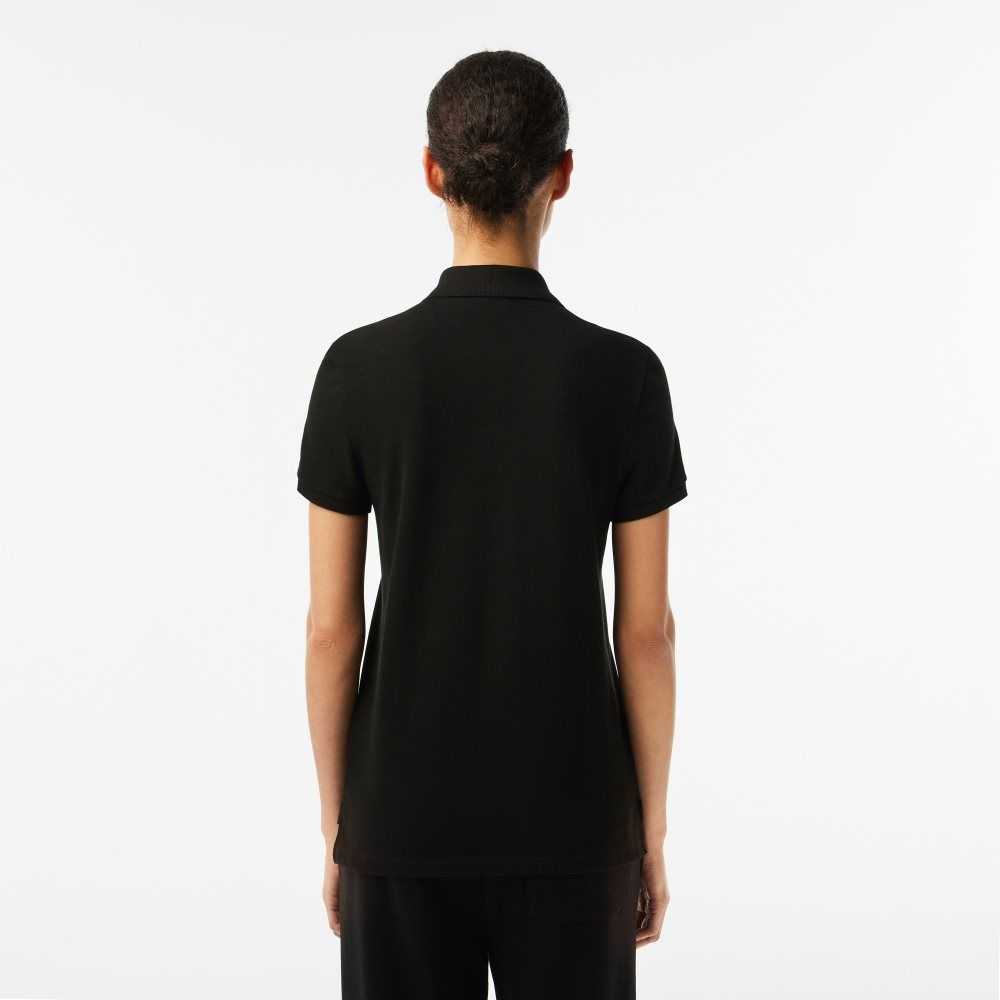 Lacoste Regular Fit Soft Algodon Petit Pique Negras | 4530-AYMHI