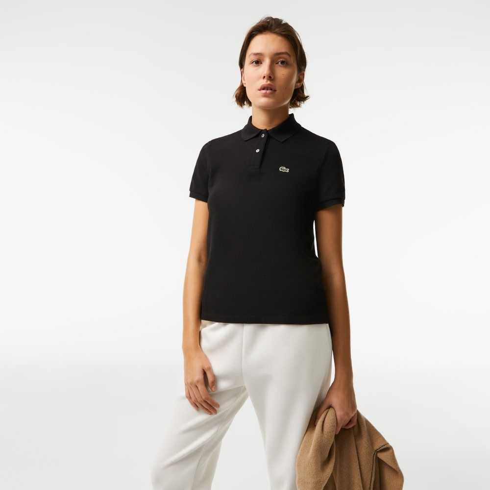 Lacoste Regular Fit Soft Algodon Petit Pique Negras | 4530-AYMHI