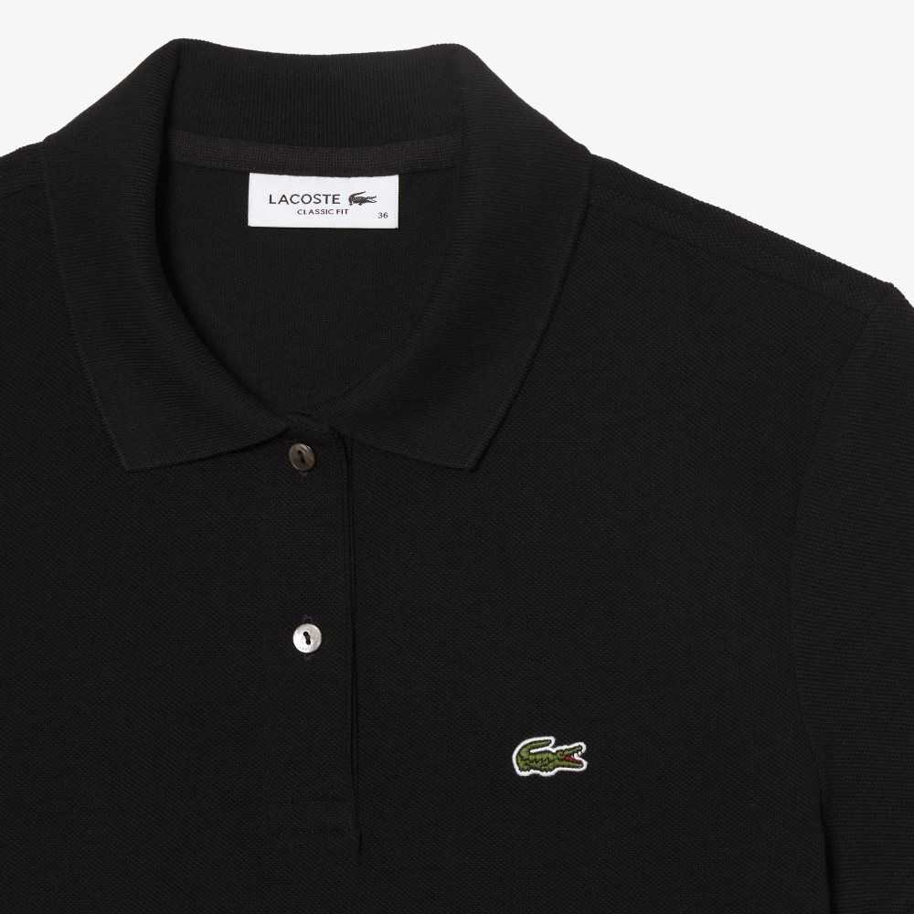 Lacoste Regular Fit Soft Algodon Petit Pique Negras | 4530-AYMHI