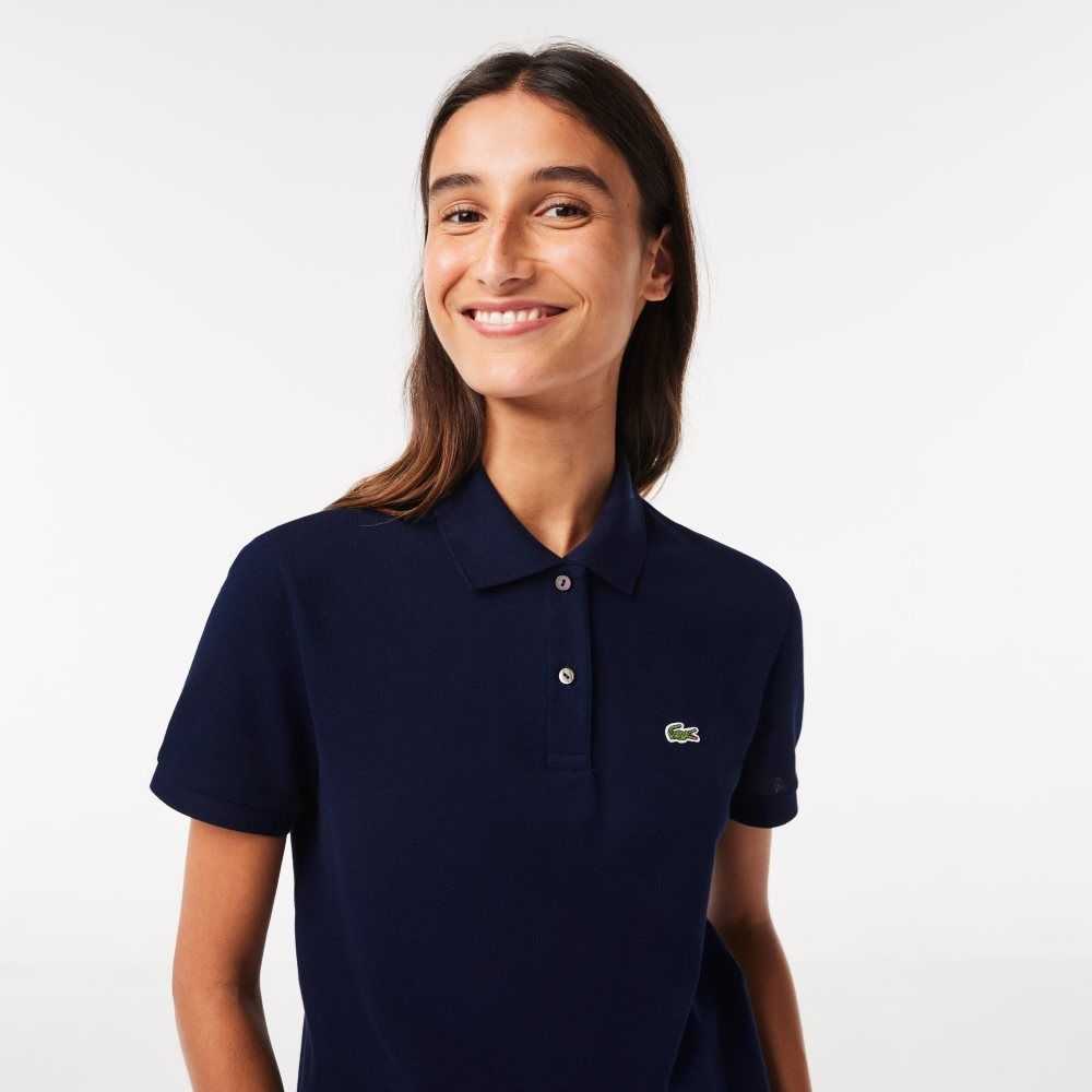 Lacoste Regular Fit Soft Algodon Petit Pique Azul Marino Azules | 4906-BTJMC