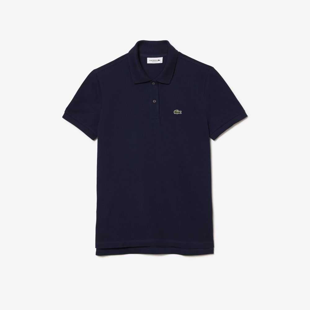 Lacoste Regular Fit Soft Algodon Petit Pique Azul Marino Azules | 4906-BTJMC