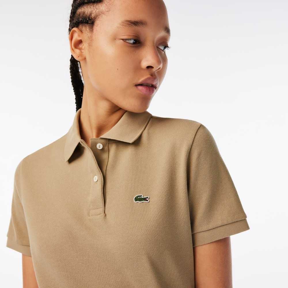 Lacoste Regular Fit Soft Algodon Petit Pique Beige | 8270-OZQUC