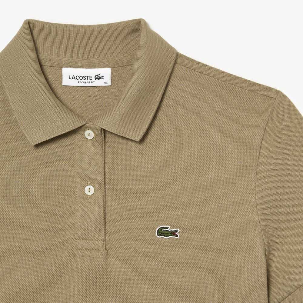 Lacoste Regular Fit Soft Algodon Petit Pique Beige | 8270-OZQUC