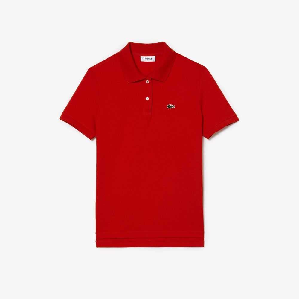 Lacoste Regular Fit Soft Algodon Petit Pique Rojas | 9681-YAVMG