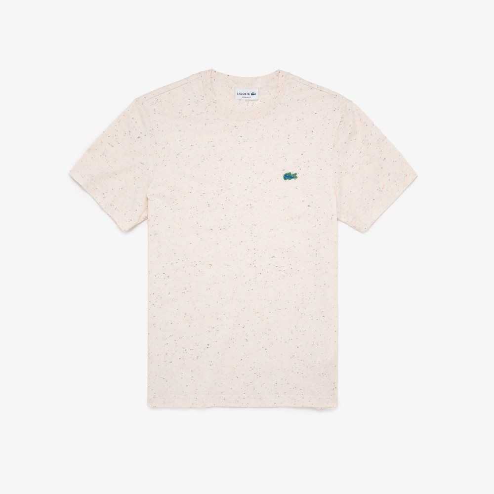 Lacoste Regular Fit Speckled Print Algodon Jersey Beige | 8094-LPUDG