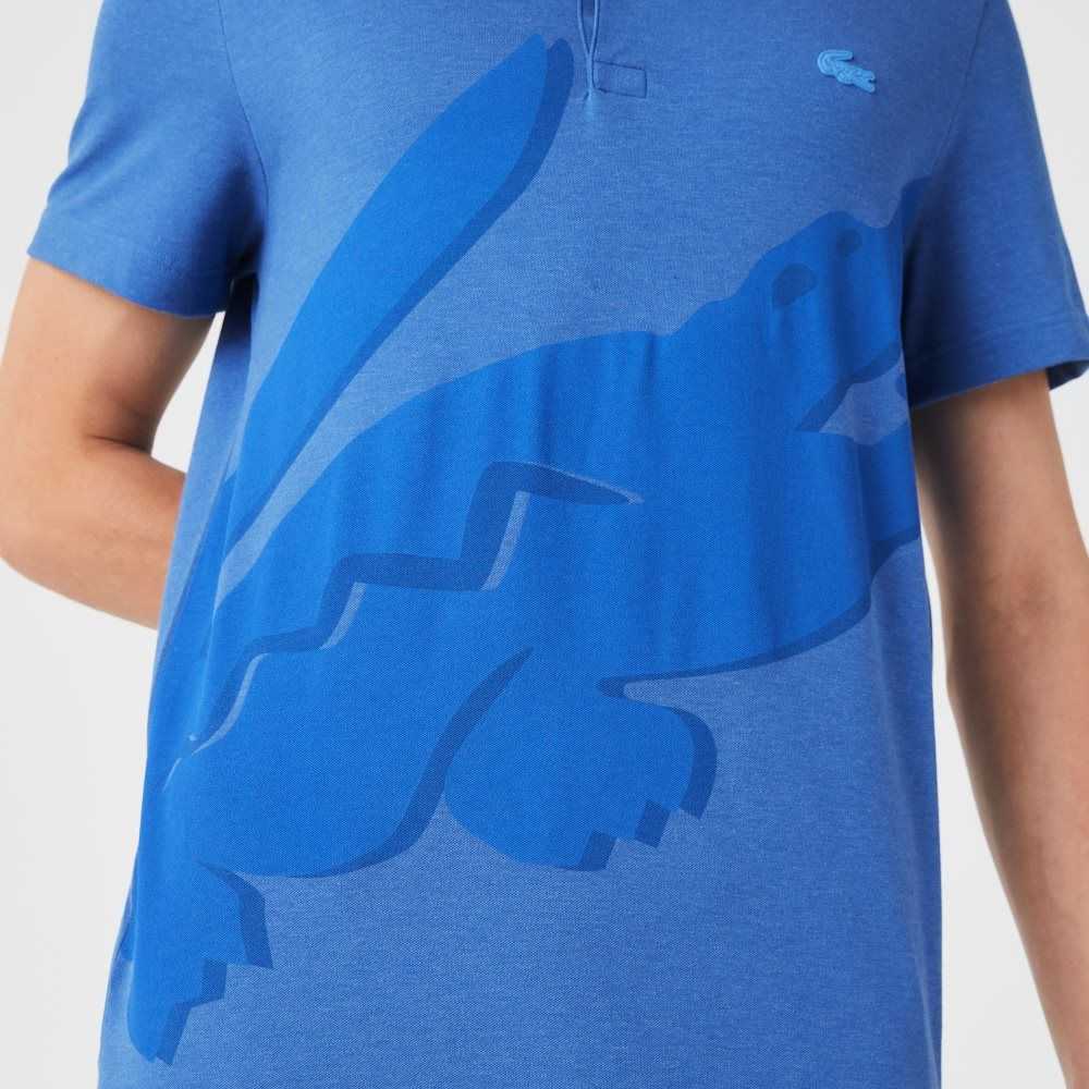 Lacoste Regular Fit Stretch Organic Algodon Azules | 0326-JZSMQ