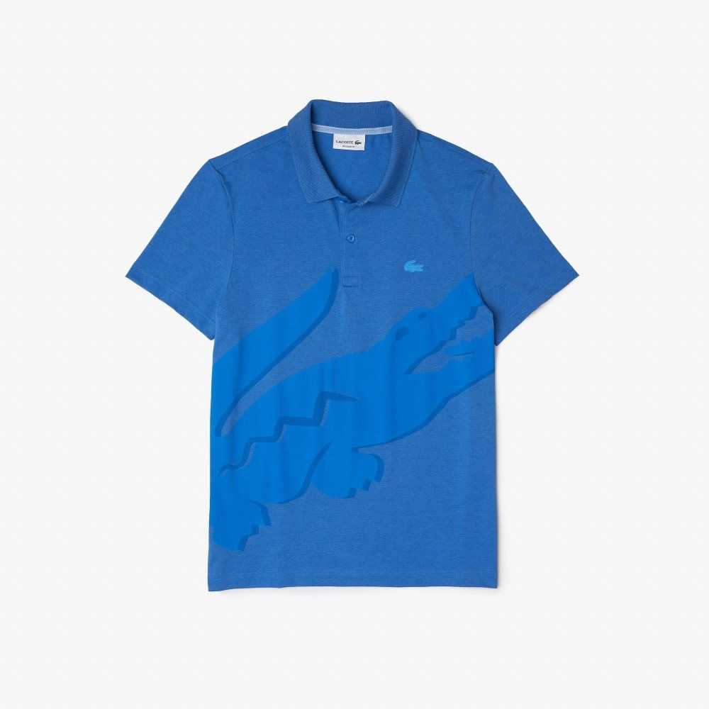 Lacoste Regular Fit Stretch Organic Algodon Azules | 0326-JZSMQ