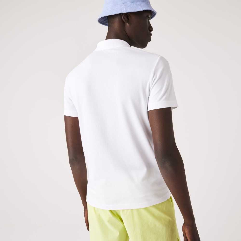 Lacoste Regular Fit Stretch Organic Algodon Blancas | 1742-GZOKJ