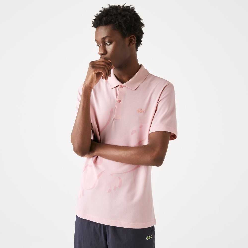 Lacoste Regular Fit Stretch Organic Algodon Rosas | 6210-AOKWZ