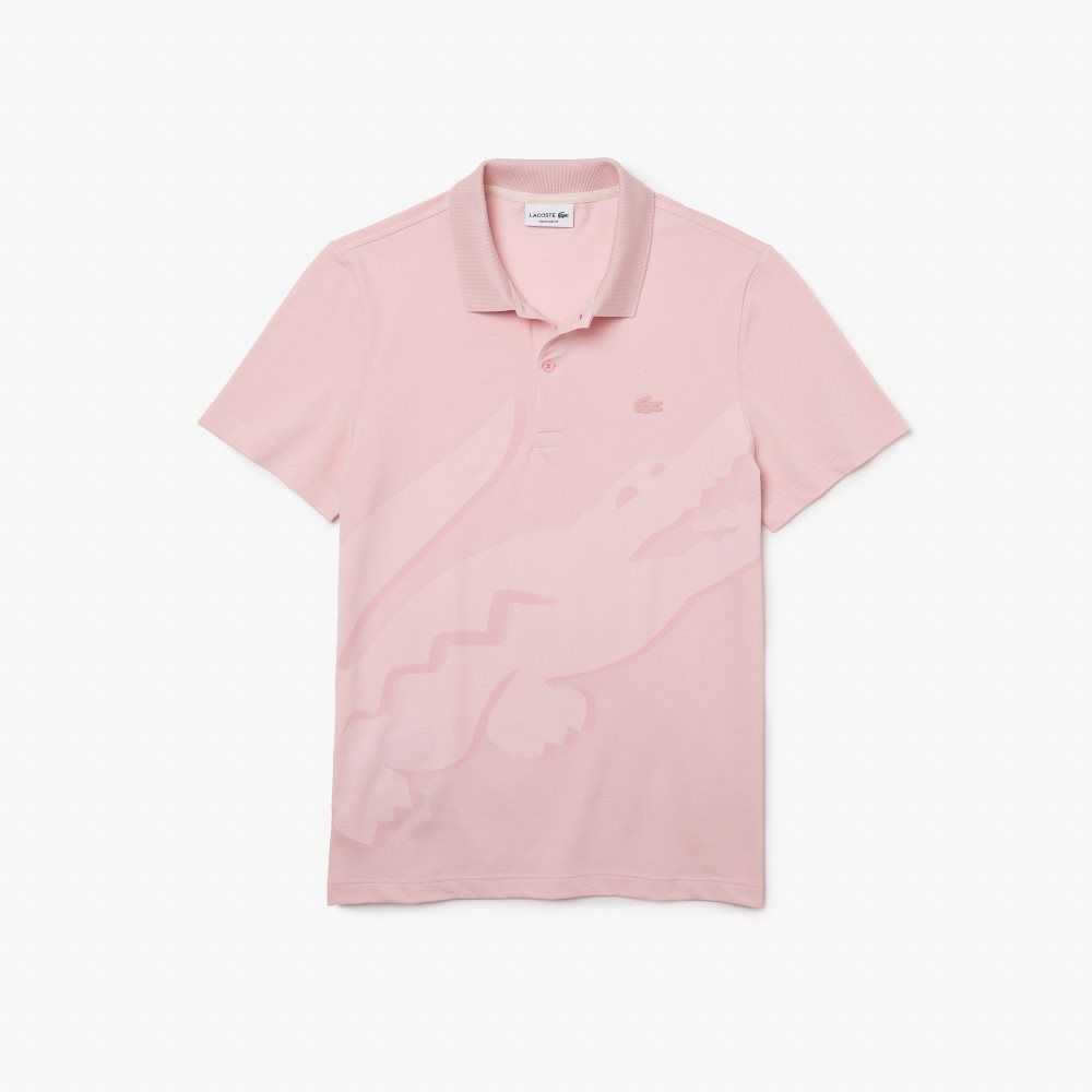 Lacoste Regular Fit Stretch Organic Algodon Rosas | 6210-AOKWZ