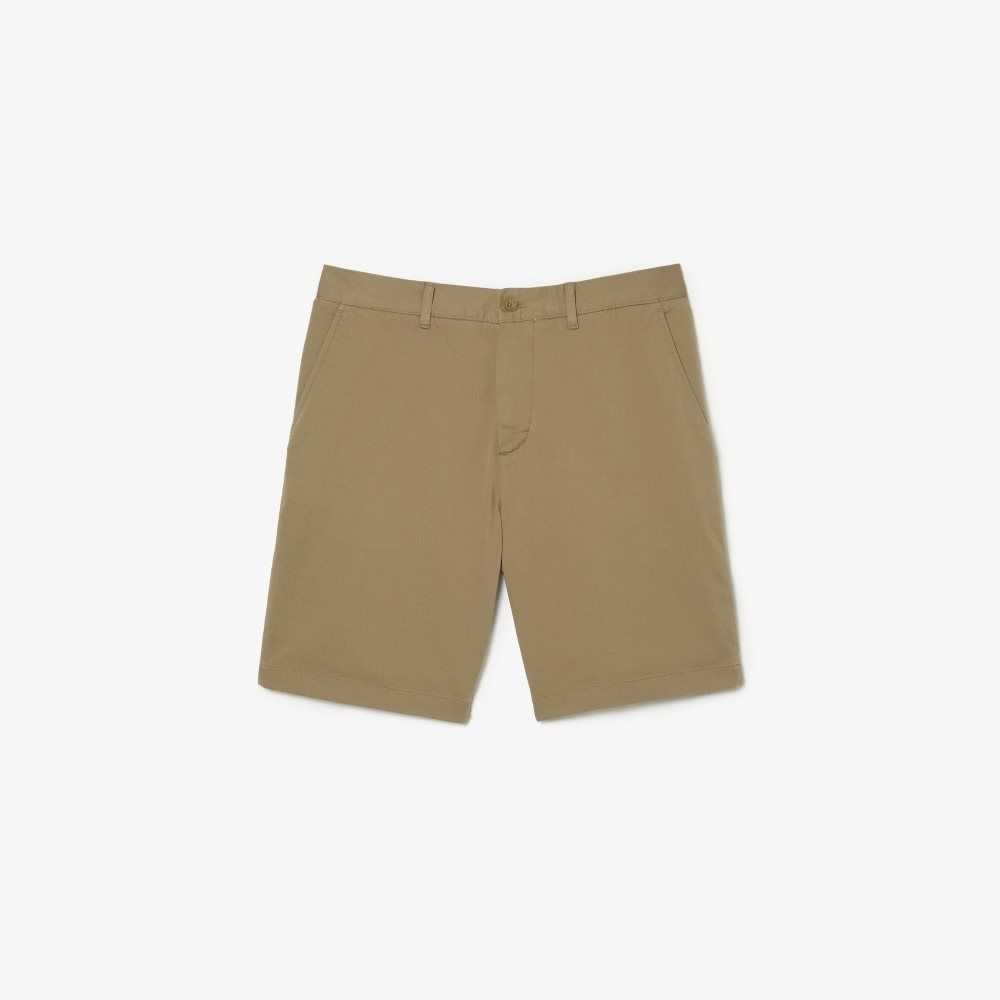 Lacoste Regular Fit Stretch Organic Algodon Bermuda Beige | 9458-EXCMH