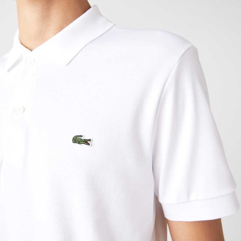 Lacoste Regular Fit Ultra Soft Algodon Jersey Blancas | 3497-BGXVR