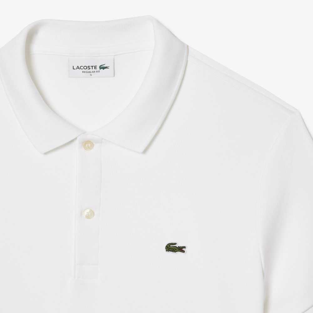 Lacoste Regular Fit Ultra Soft Algodon Jersey Blancas | 3497-BGXVR