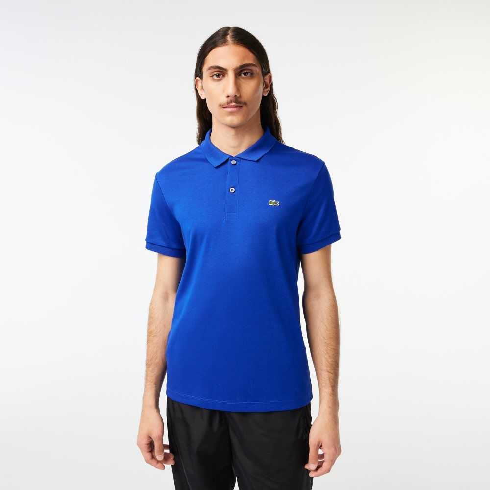 Lacoste Regular Fit Ultra Soft Algodon Jersey Azules | 7382-WKBZQ