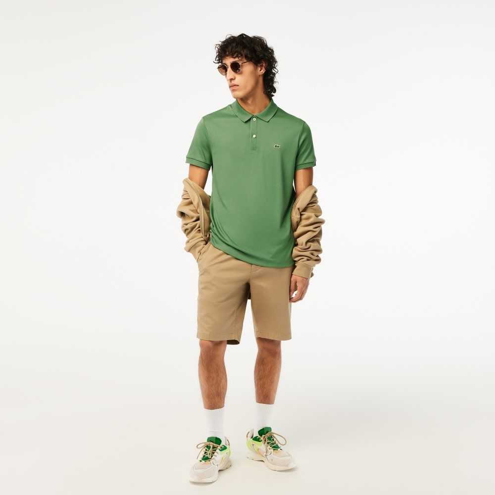 Lacoste Regular Fit Ultra Soft Algodon Jersey Kaki Verde | 7825-FRWPC