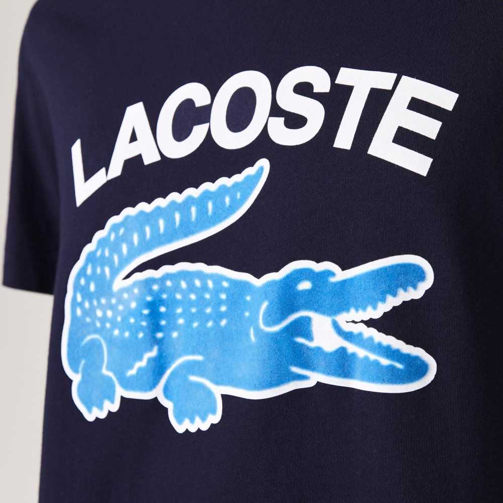 Lacoste Regular Fit XL Crocodile Print Azul Marino Azules | 2376-ZVELJ