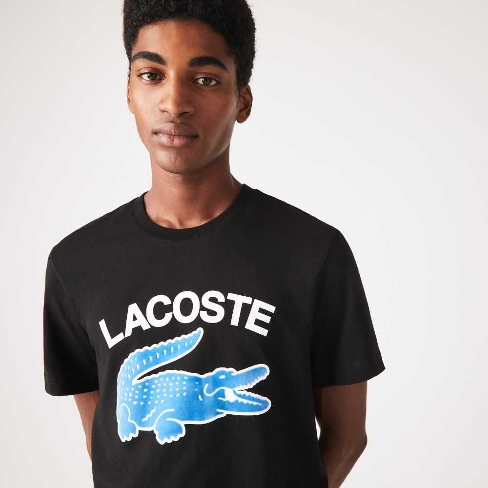 Lacoste Regular Fit XL Crocodile Print Negras | 7691-YHEDC