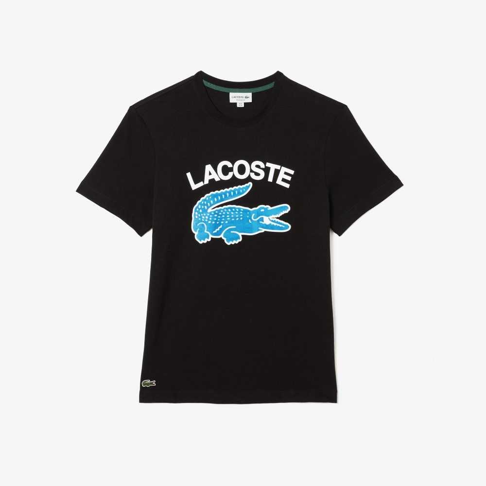 Lacoste Regular Fit XL Crocodile Print Negras | 7691-YHEDC