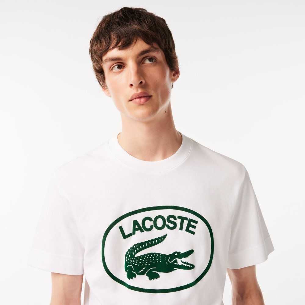 Lacoste Relaxed Fit Branded Algodon Blancas Verde | 9637-XUKYT