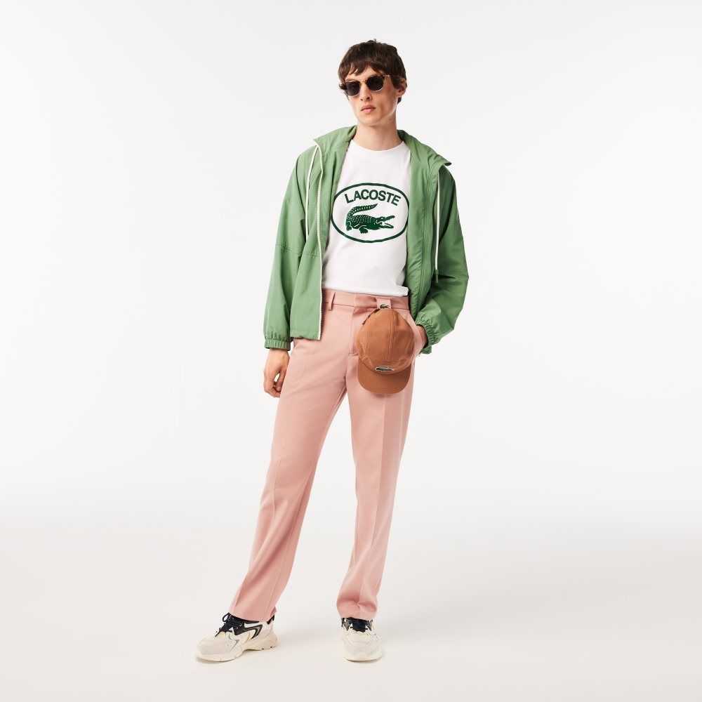 Lacoste Relaxed Fit Branded Algodon Blancas Verde | 9637-XUKYT