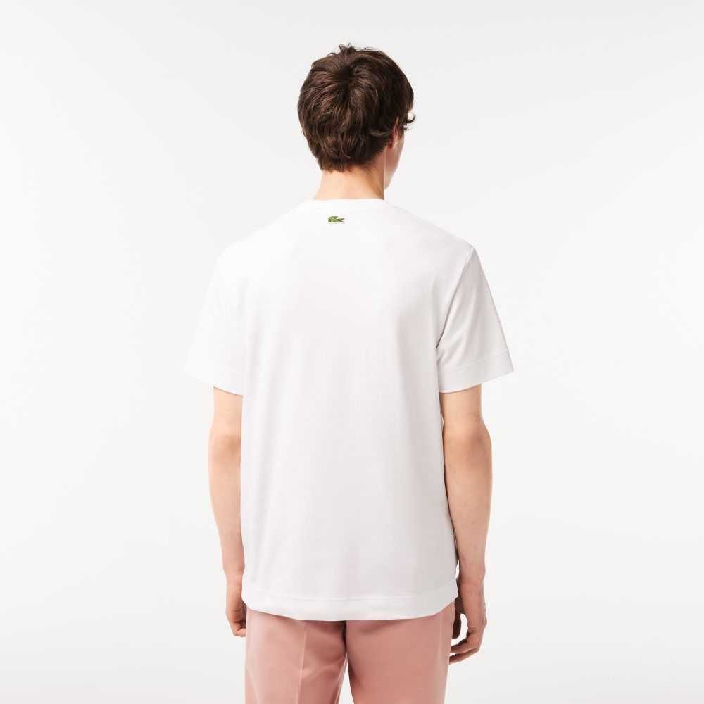 Lacoste Relaxed Fit Branded Algodon Blancas Verde | 9637-XUKYT