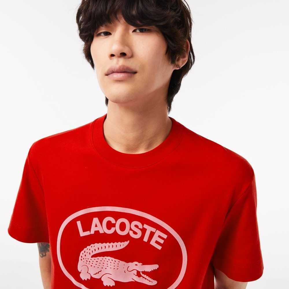 Lacoste Relaxed Fit Branded Algodon Rojas Rosas | 3805-FALVE