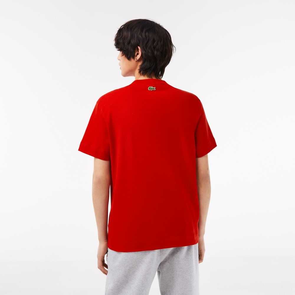 Lacoste Relaxed Fit Branded Algodon Rojas Rosas | 3805-FALVE