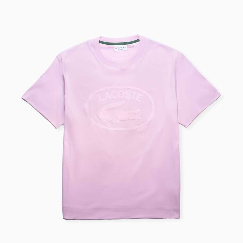 Lacoste Relaxed Fit Branded Algodon Rosas | 2145-BEYTO