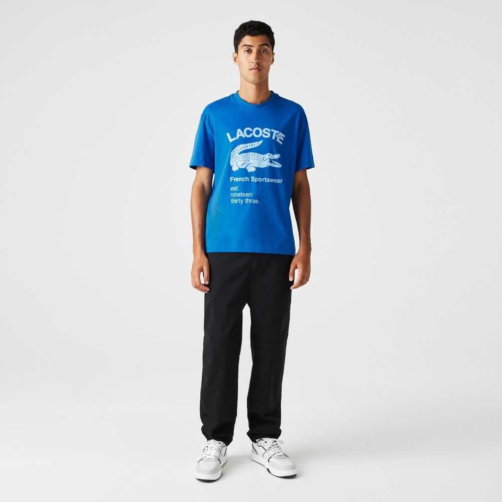 Lacoste Relaxed Fit Crocodile Azules | 8204-UEJKX