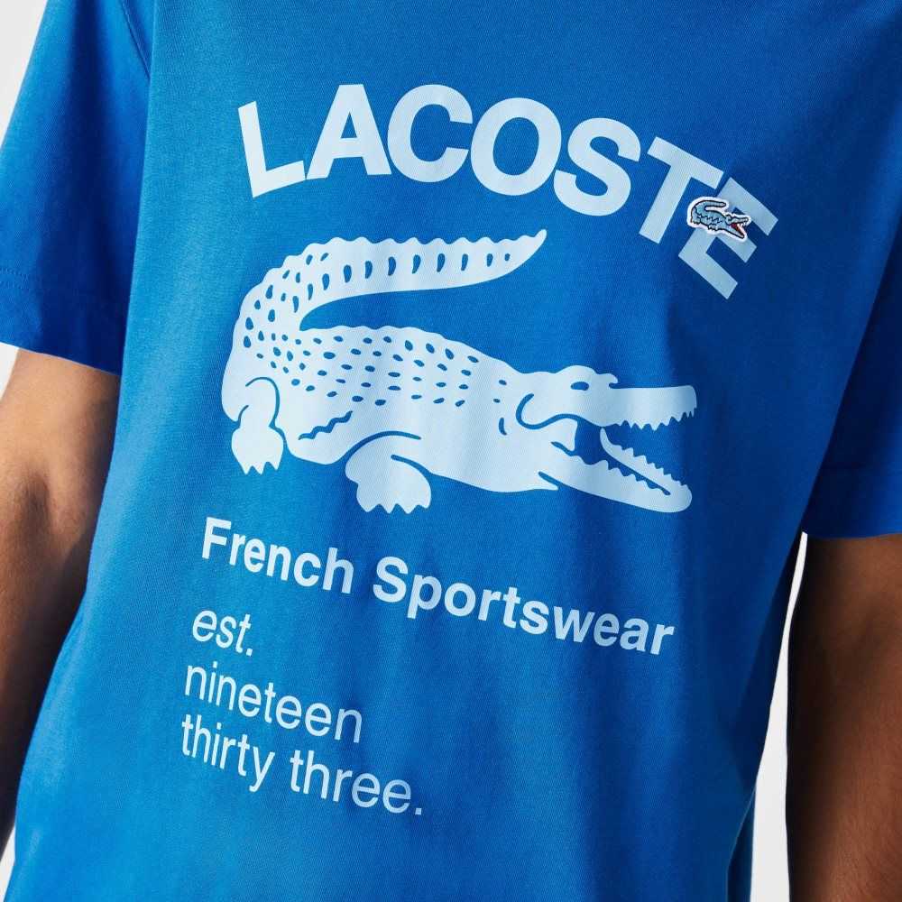 Lacoste Relaxed Fit Crocodile Azules | 8204-UEJKX