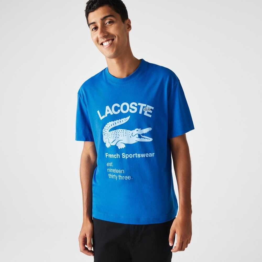 Lacoste Relaxed Fit Crocodile Azules | 8204-UEJKX