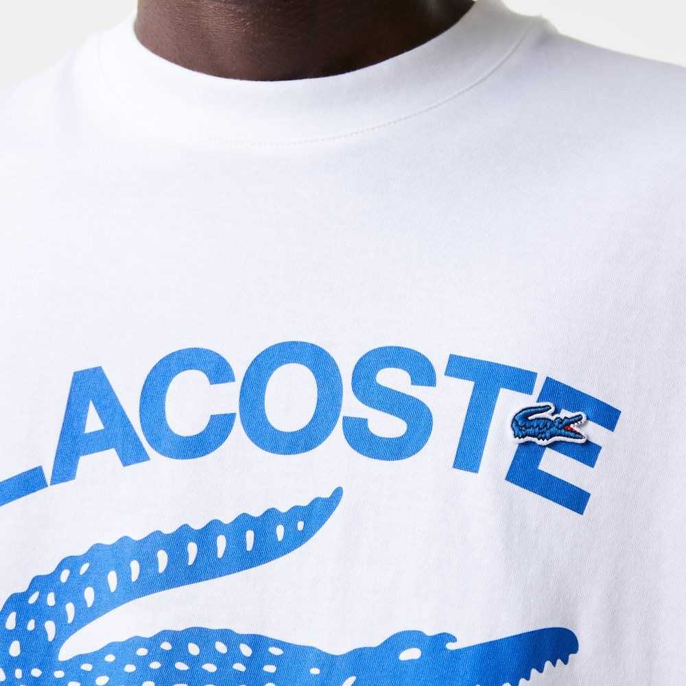 Lacoste Relaxed Fit Crocodile Blancas | 4175-CVUQB